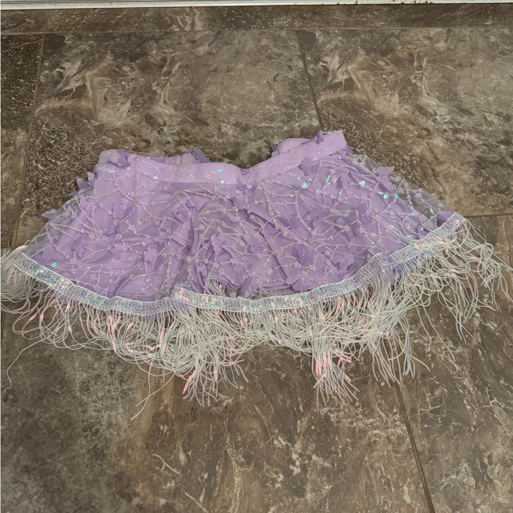 Purple Fringe Skirt